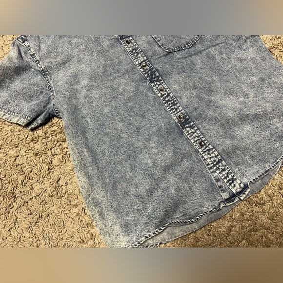 Original Use, Men’s Short Sleeve Button Down Shirt in Denim Blue, US Size: Large - Picture 3 of 8